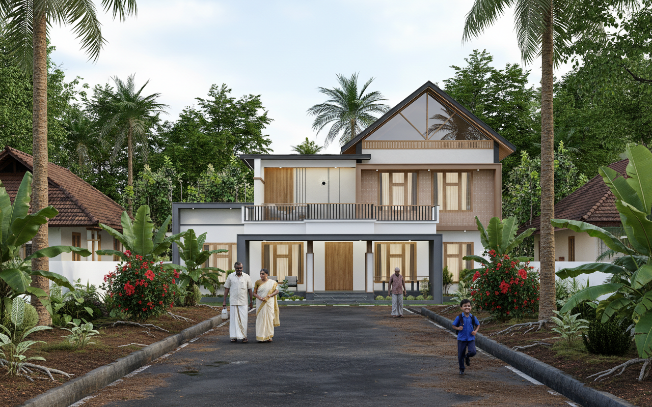 A traditional home design